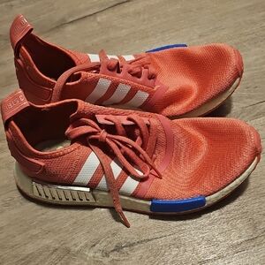 Adidas Scarlet and White Running Shoes